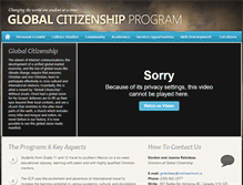 Tablet Screenshot of globalcitizenship.ca